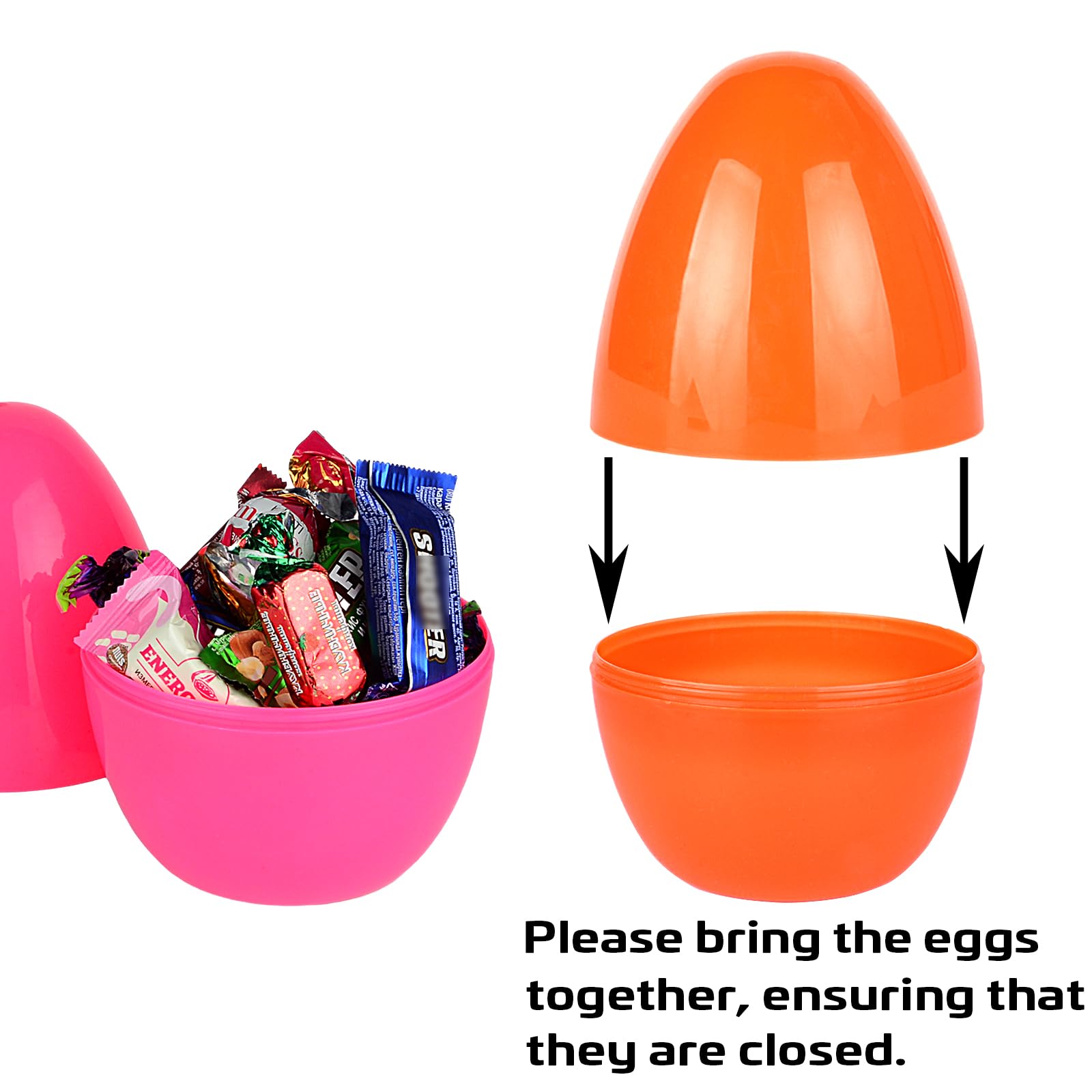 BESTYASH Großes Osterei Aus Kunststoff - Wiederverwendbar Zum Befüllen Mit Süßigkeiten