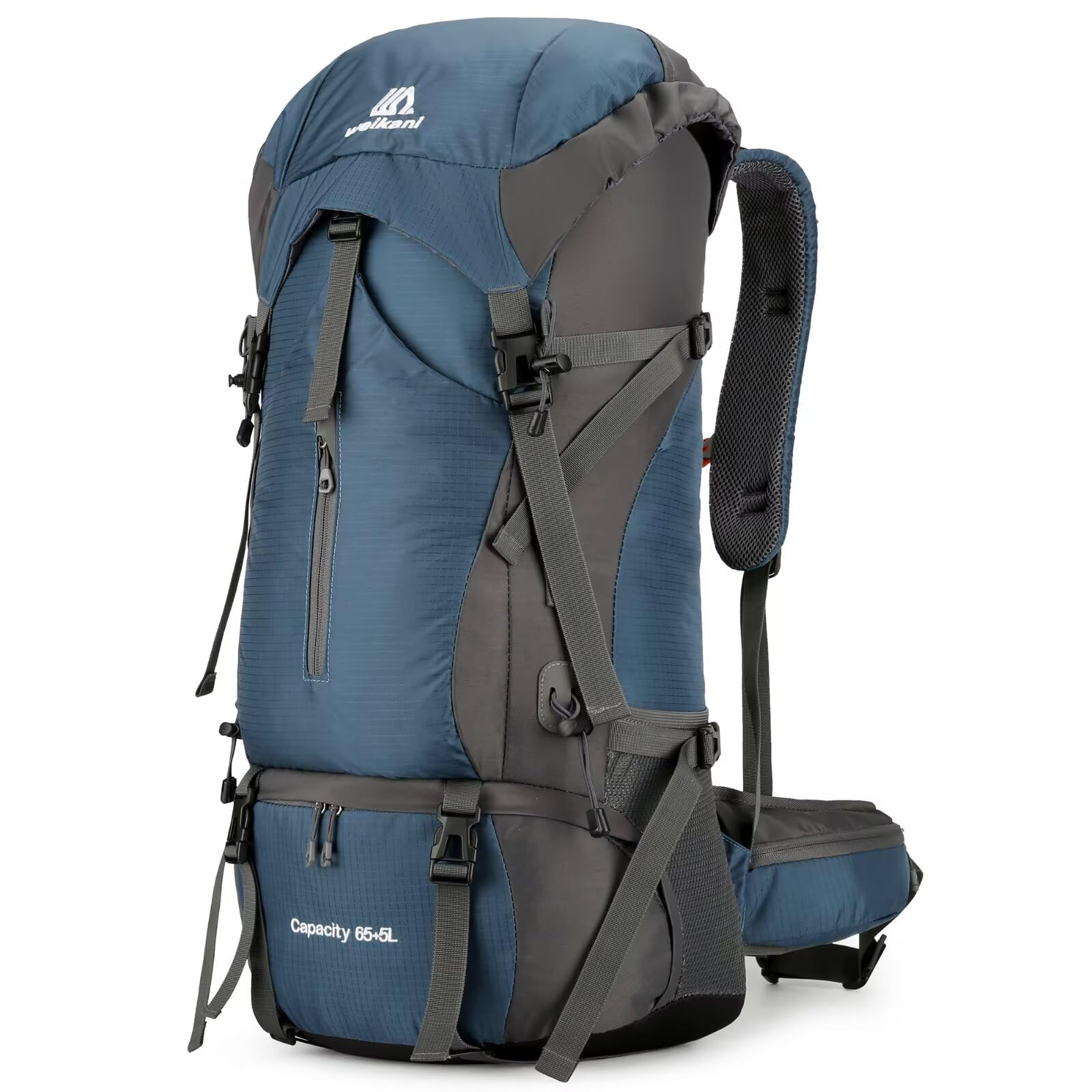 Mochila de senderismo de 70 litros con funda para lluvia, mochila grande para senderismo para hombres y mujeres, impermeable, mochila ligera para deportes al aire libre, viajes, senderismo