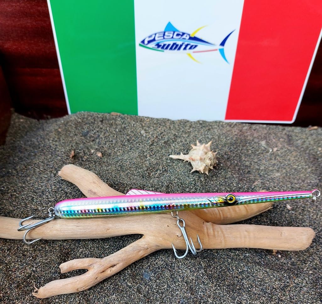 Esca Artificiale Aguglia Galleggiante 20.5cm | Per Spigola E Barracuda | Pesca A Spinning - Foto 4