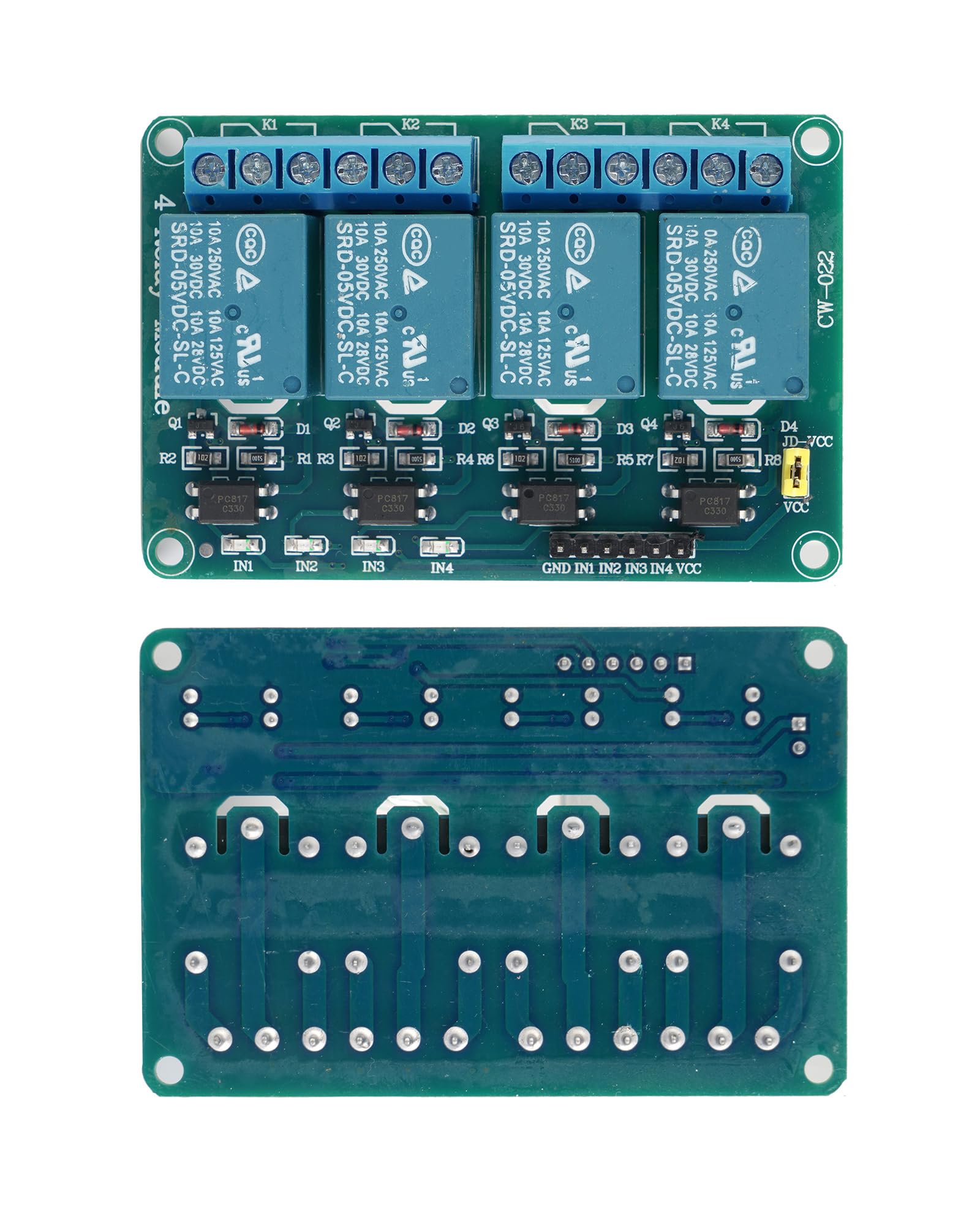 Modulo Relè 4 Canali DC 5V - Con Accoppiatore Ottico, Per Arduino, Raspberry Pi - Foto 9