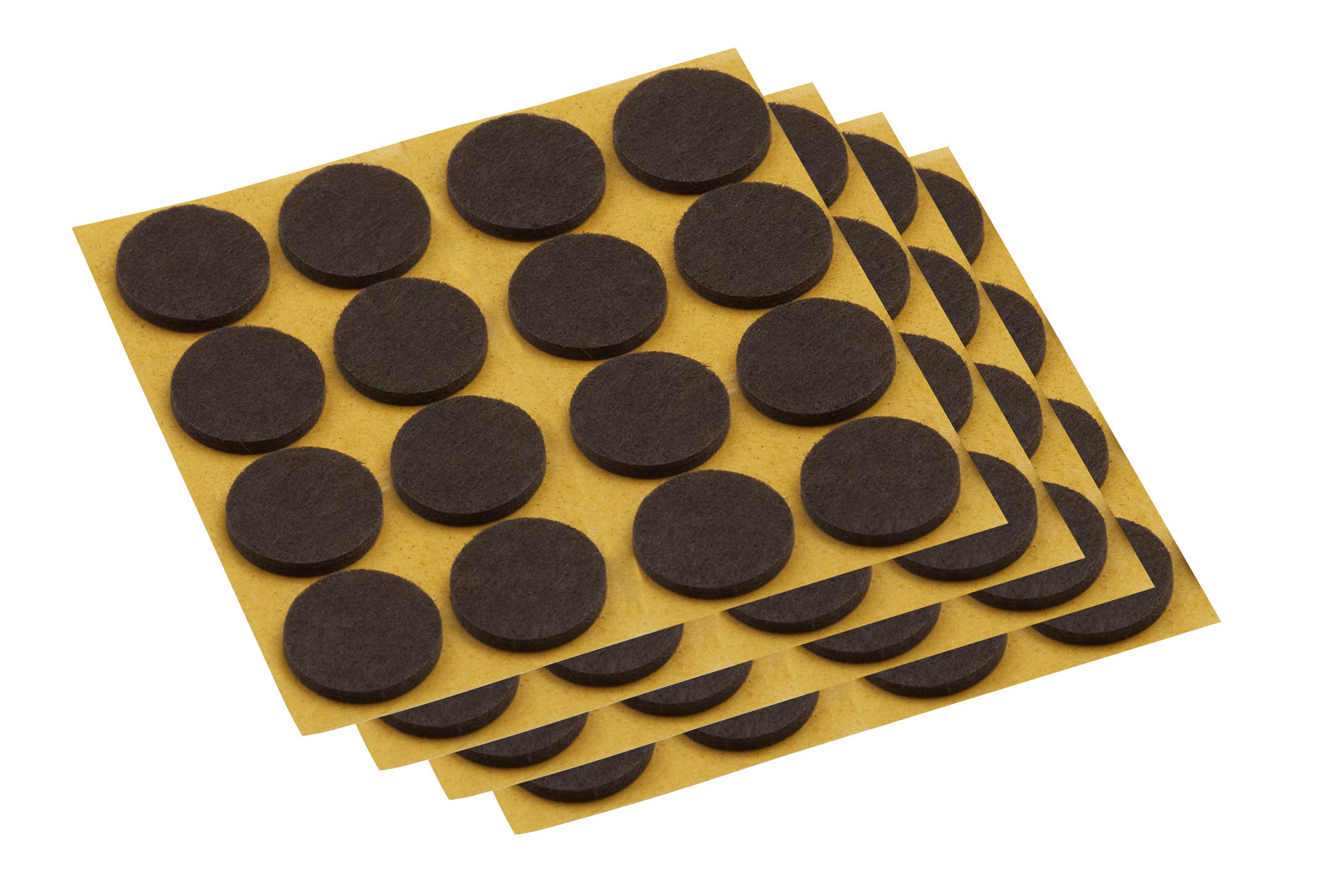Metafranc Brown Meister Felt Glider Self-Adhesive, Ø 22 Mm, 80 Pieces, 645056