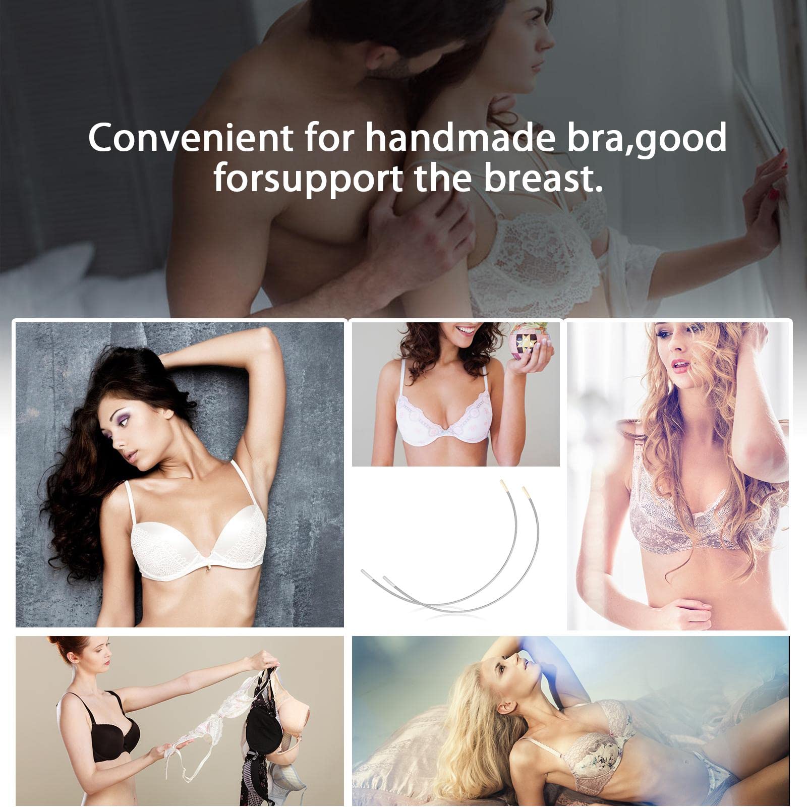 NUOBESTY Bra Underwire Replacement Kit - 10 Pairs Metal Support Wires For Sewing & Repair (Size 36, 13x6.5cm) - View #5