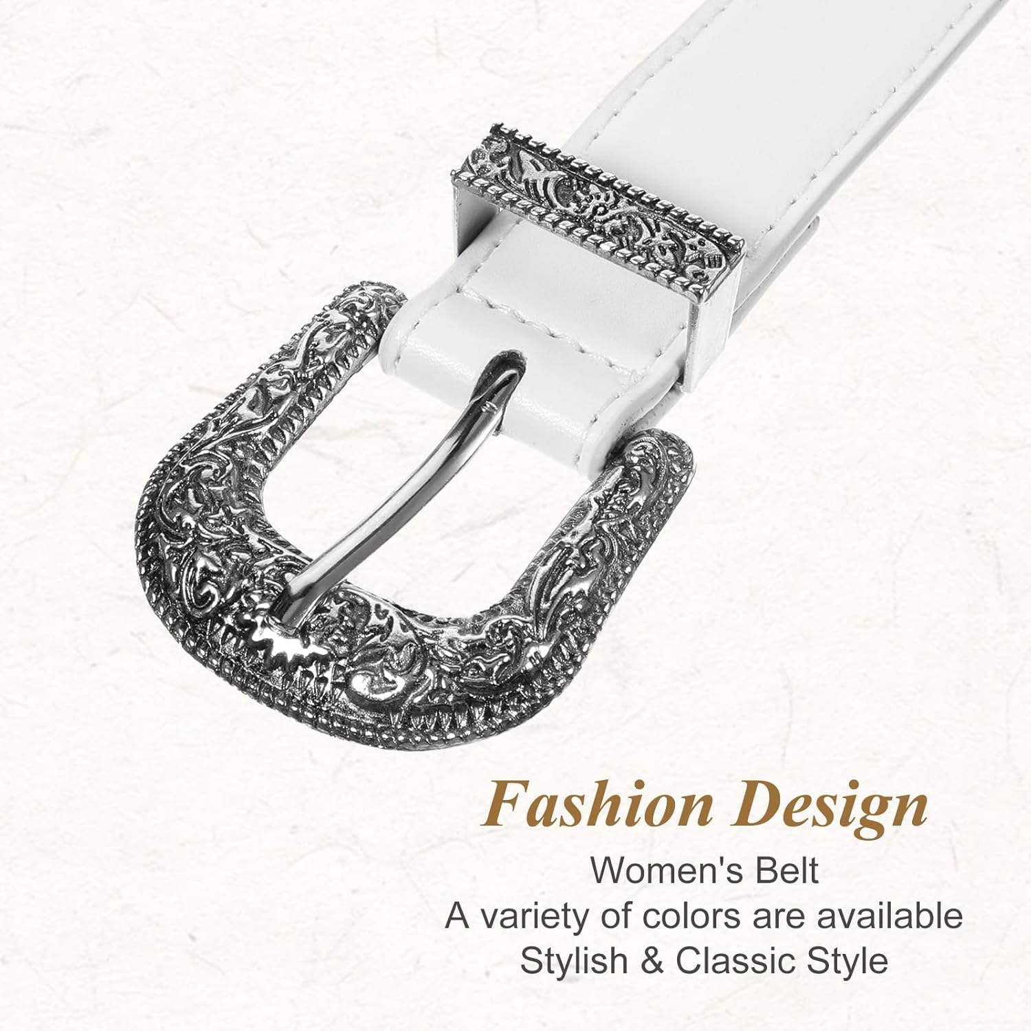 Western Belt for Women Men Leather Country Belt for Fashion and Waist Cowboys Cowgirls Carving Buckles Belts for Jeans Pants Halloween Dekorationen - Image 4