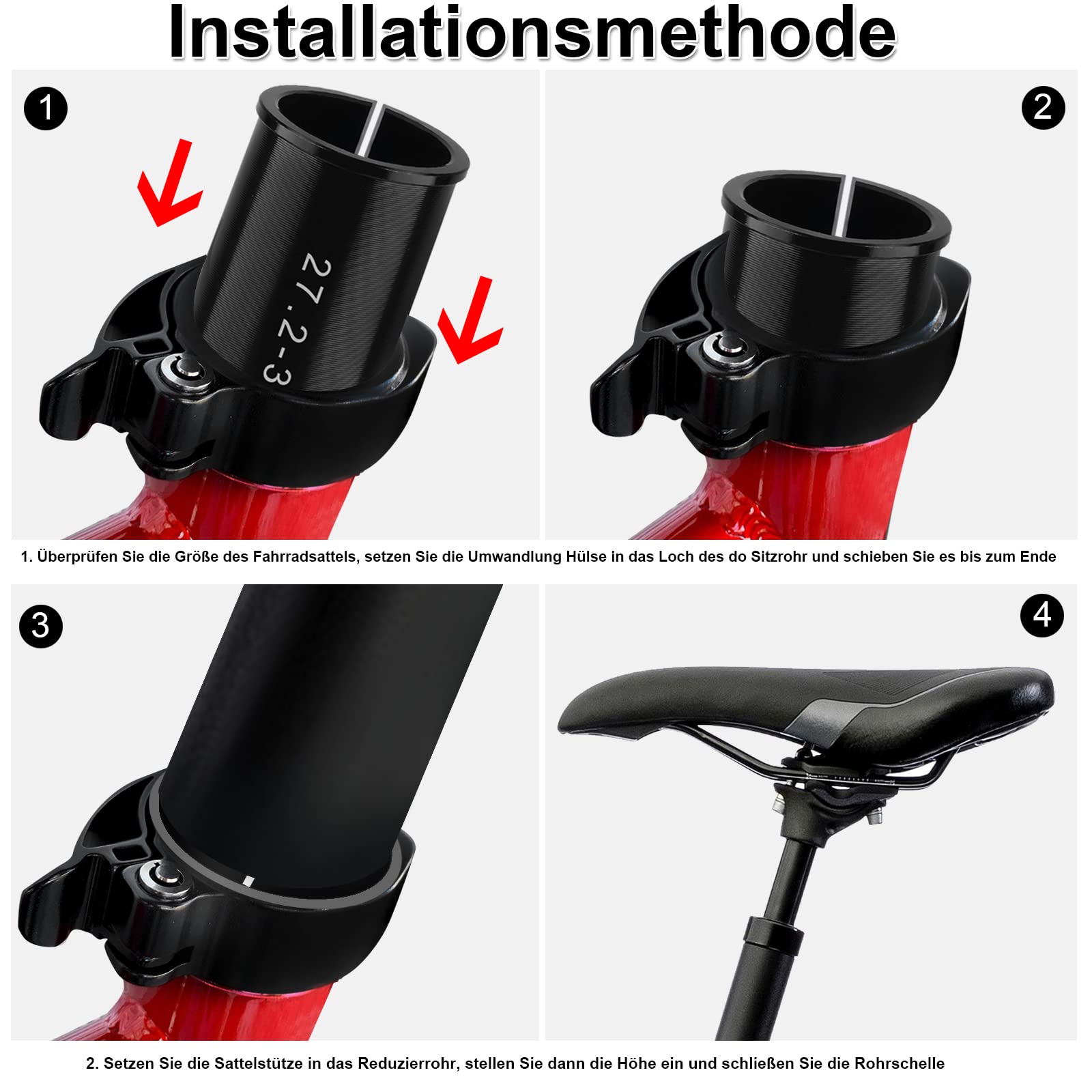 Tija Telescopica Mtb Adaptador De Tija De Sillín Para Bicicleta