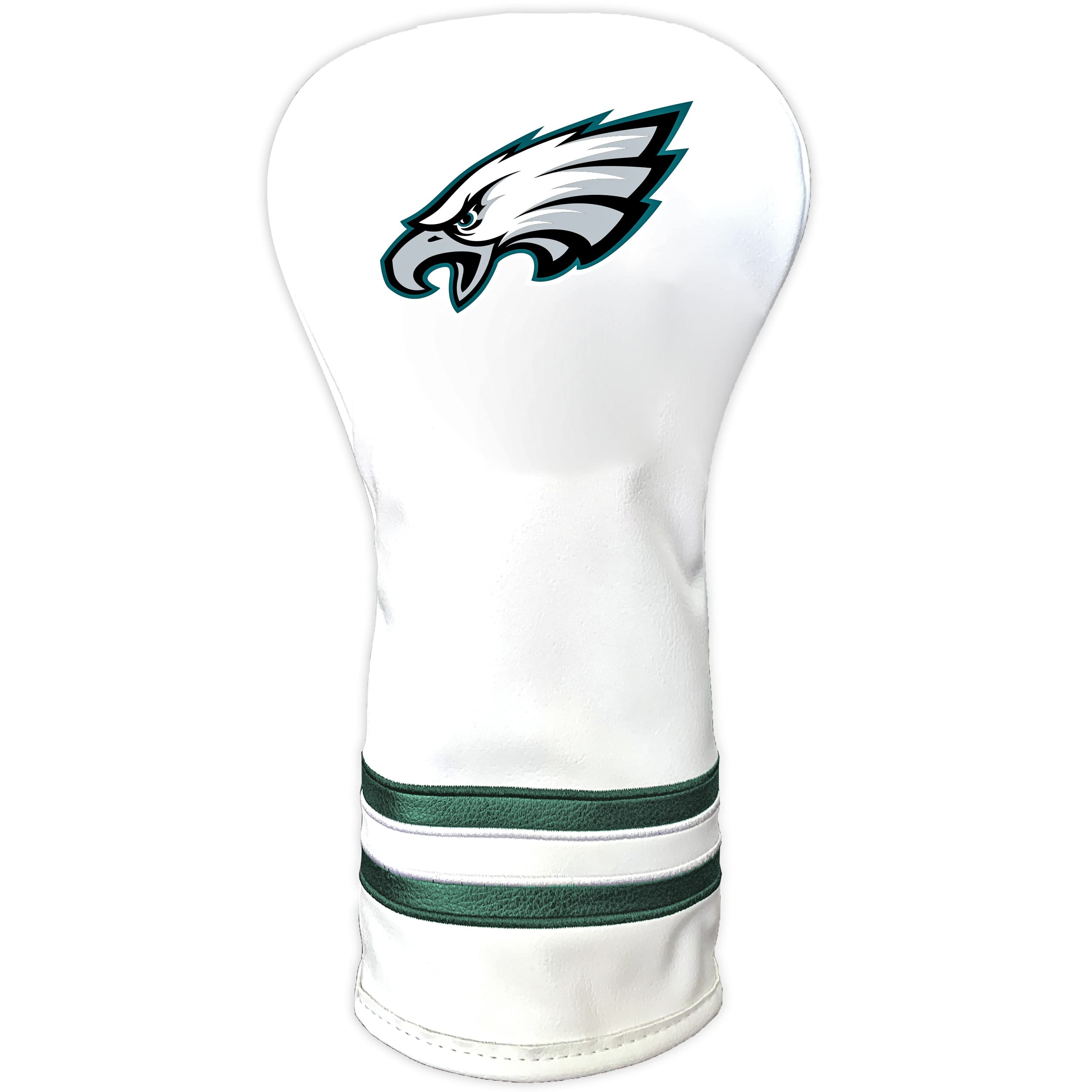Team Golf NFL Philadelphia Eagles White Vintage Driver Head Cover White Vintage Driver Golf Club Headcover, Form Fitting Design, Retro Design & Superb Quality