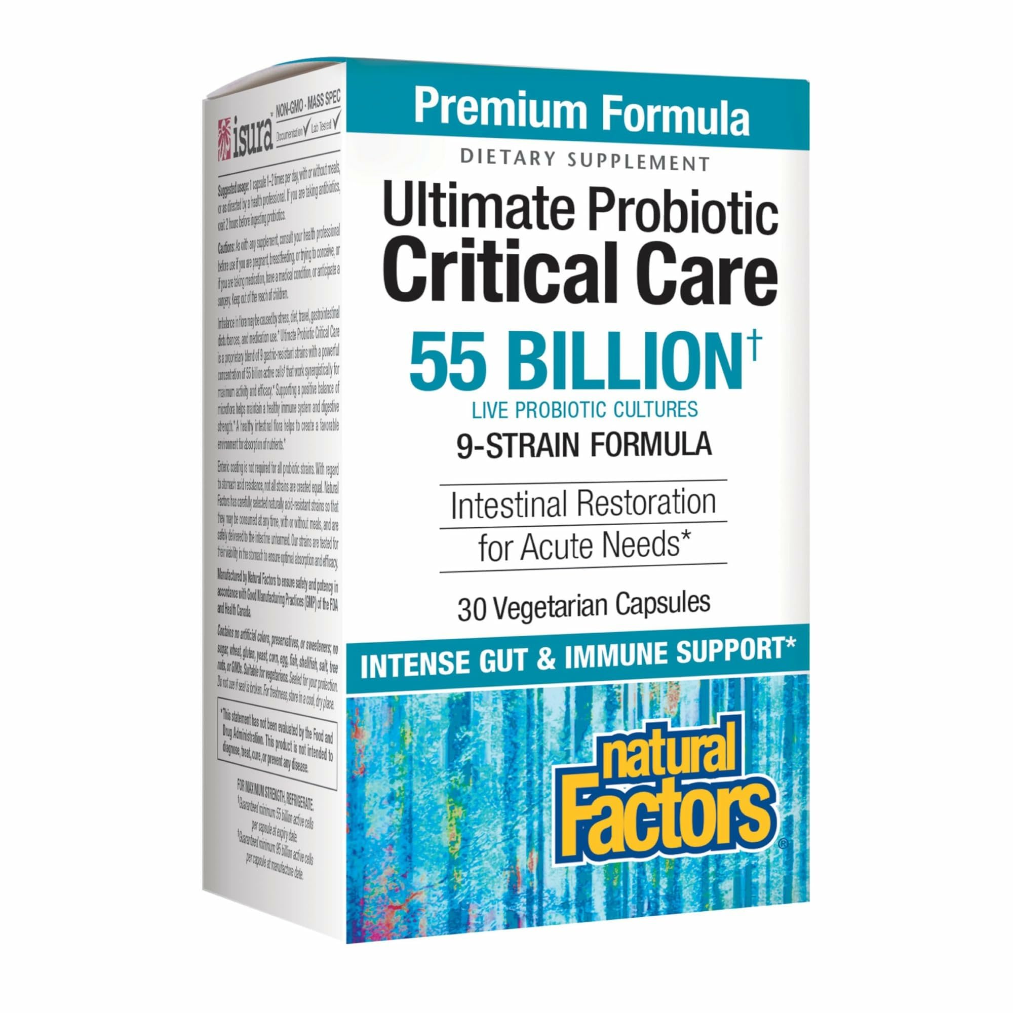 Ultimate Probiotic Critical Care, Supports Intestinal Restoration, 9 Strains, 55 Billion CFU