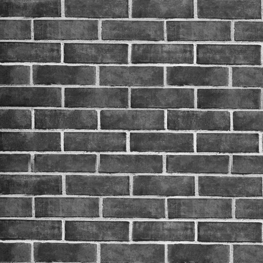 HeloHo 17.7" X 394" Grey Brick Wallpaper Peel and Stick Self-Adhesive Removable 3D Textured Wall Paper for Kitchen Backsplash Living Room Bedroom