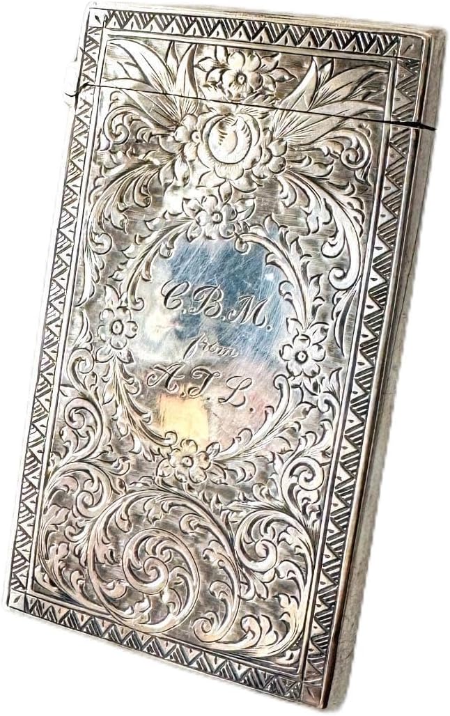 英国/1984年/純銀製/カードケース/イギリス/925/バーミンガム/ライオン 英国/1984年/純銀製/カードケース/イギリス/925/バーミンガム/ライオン