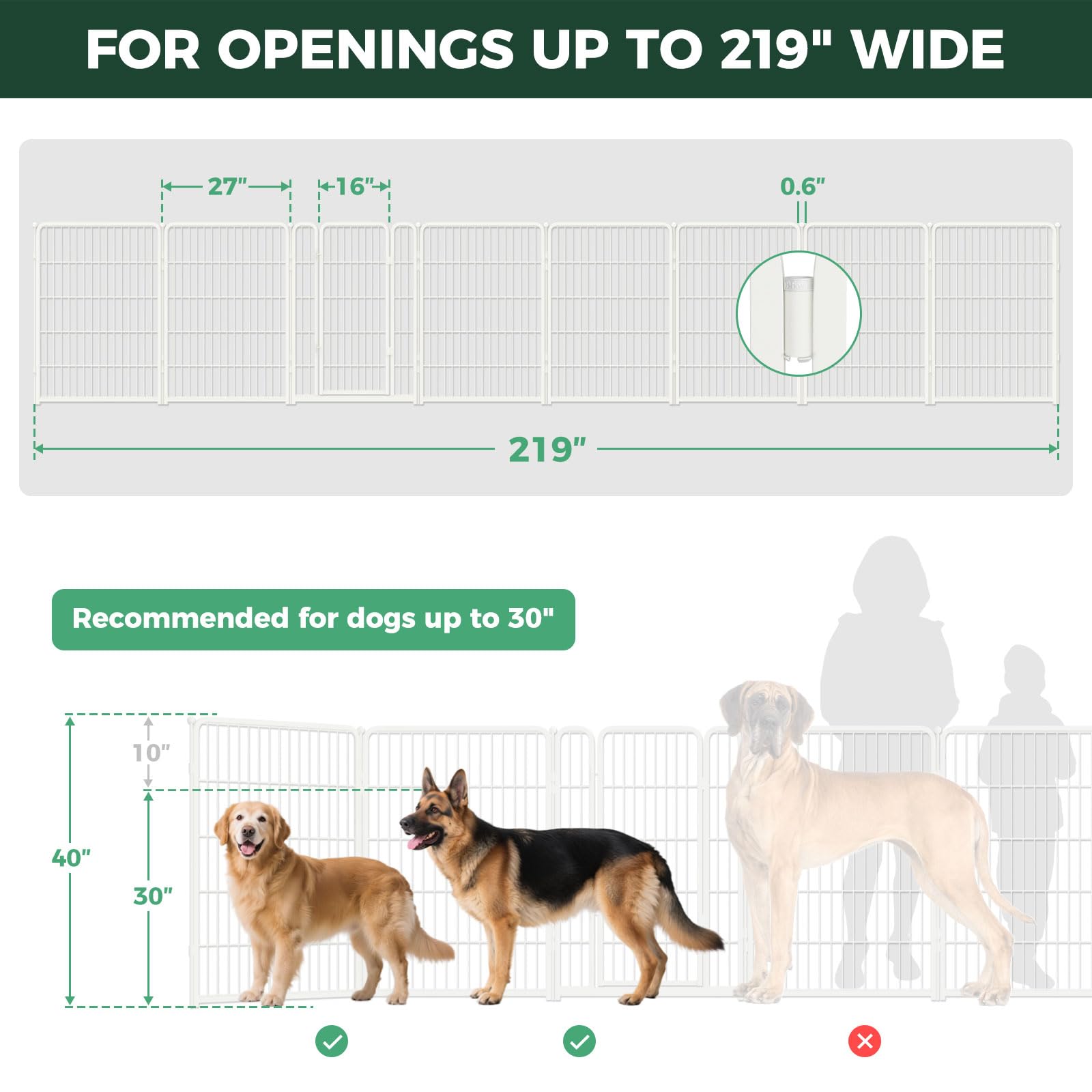 Amazon.co.jp: FXW 超ワイド 室内用|犬用ゲート 伸縮式 最大幅約557cm