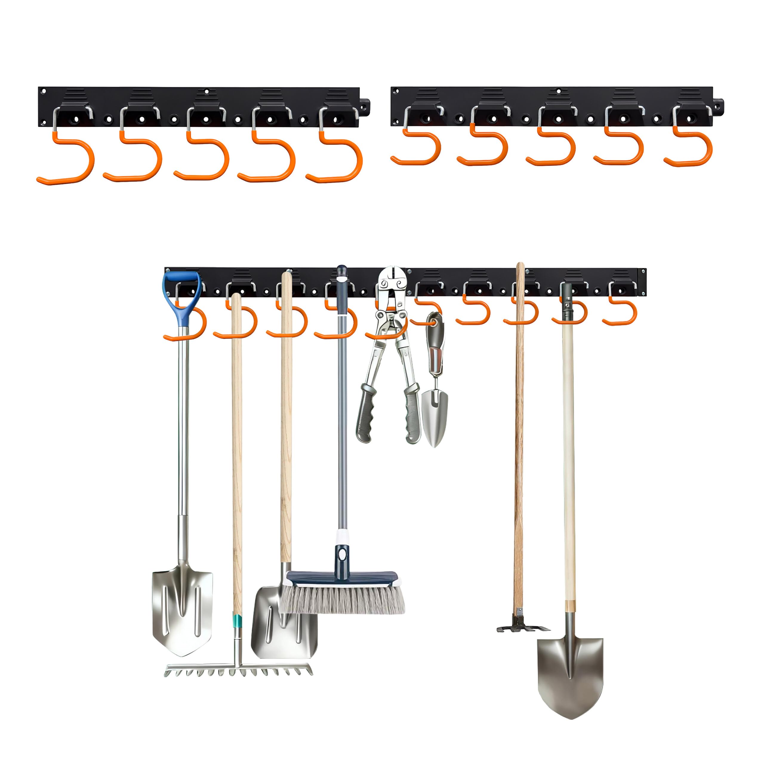 Relaxdays Gartengerätehalter Wand Gartengerätehalterung 10 Haken