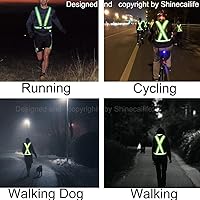 Vista 3 de Chaleco de seguridad reflectante de 2 pulgadas más ancho, 60% más de alta visibilidad para correr, construcción, caminar, mujeres y hombres
