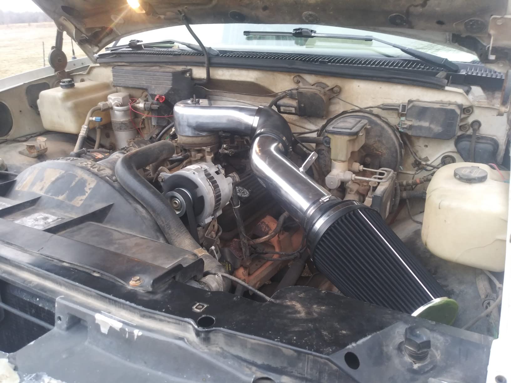 11/mo Finance MooSun 4" Cold Air Intake System + Heat Shield For 99