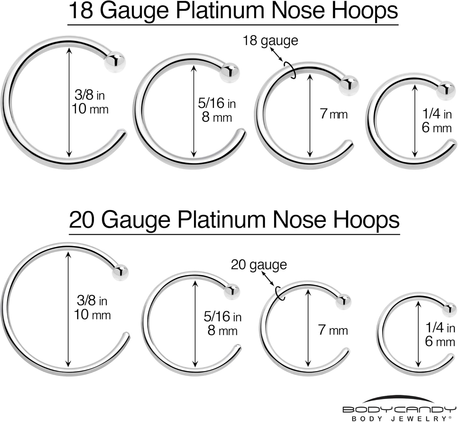 Real Solid Platinum Nose Hoop - Handmade in the USA by Master Jeweler - Hypoallergenic Luxurious Nose Piercing Jewelry for Women Men - Image 5