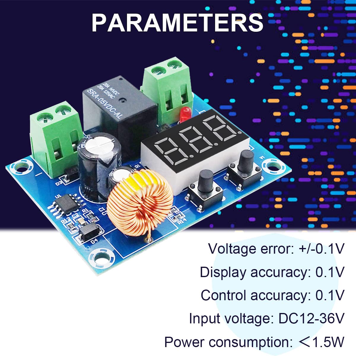 Moduł odłączania akumulatora niskiego napięcia, 2 sztuki XH-M609 czujnik baterii DC 12 V-36 V z cyfrowym wyświetlaczem, moduł ochrony przed napięciem do akumulatorów ołowiowo-kwasowo-litowych