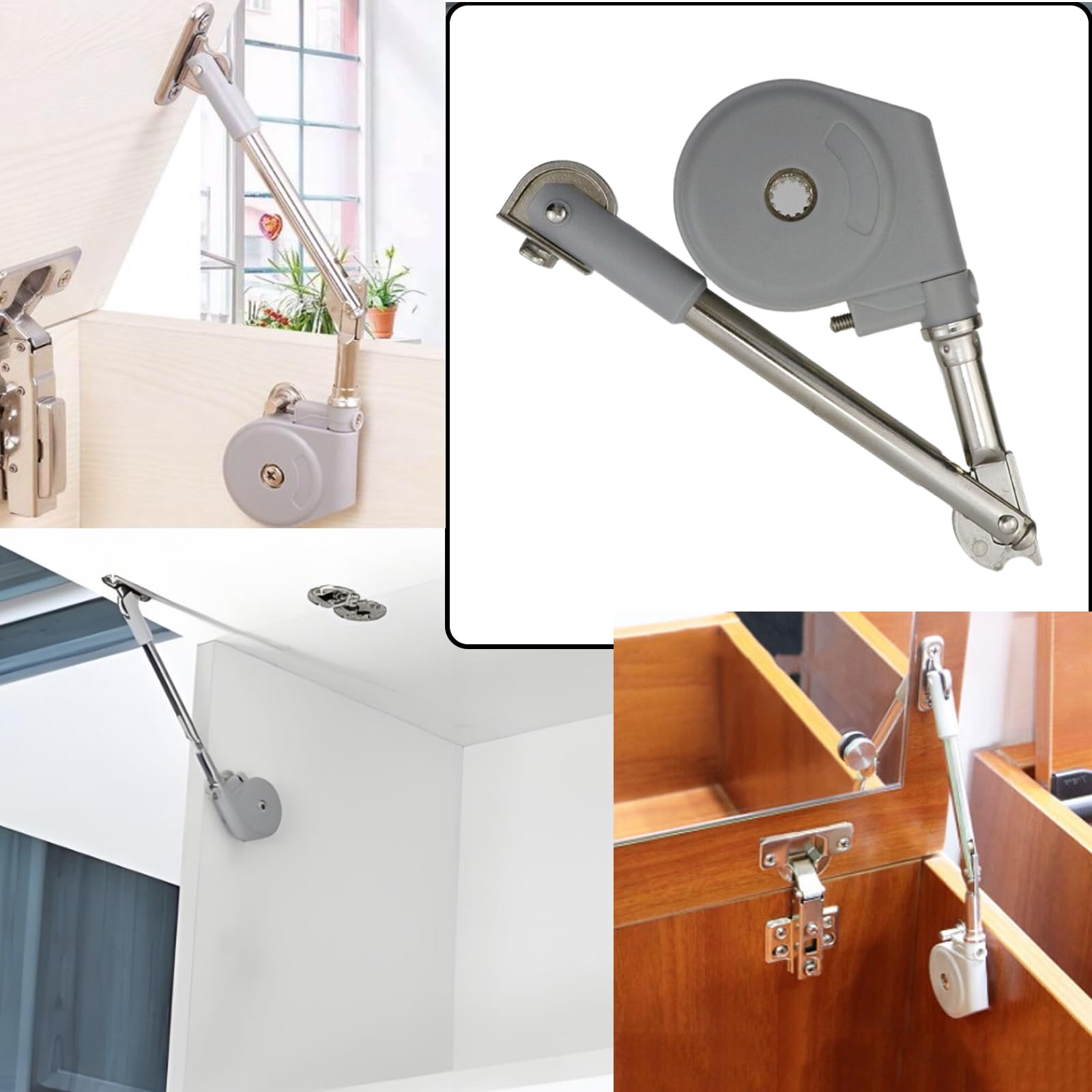 LC LICTOP Flip Up Cabinet Door Support Hydraulic Damping Support Lid Stay Soft Close for Tatami Cabinet Showcase Upward Opening Flap Doors 8.66 in 2 Pcs