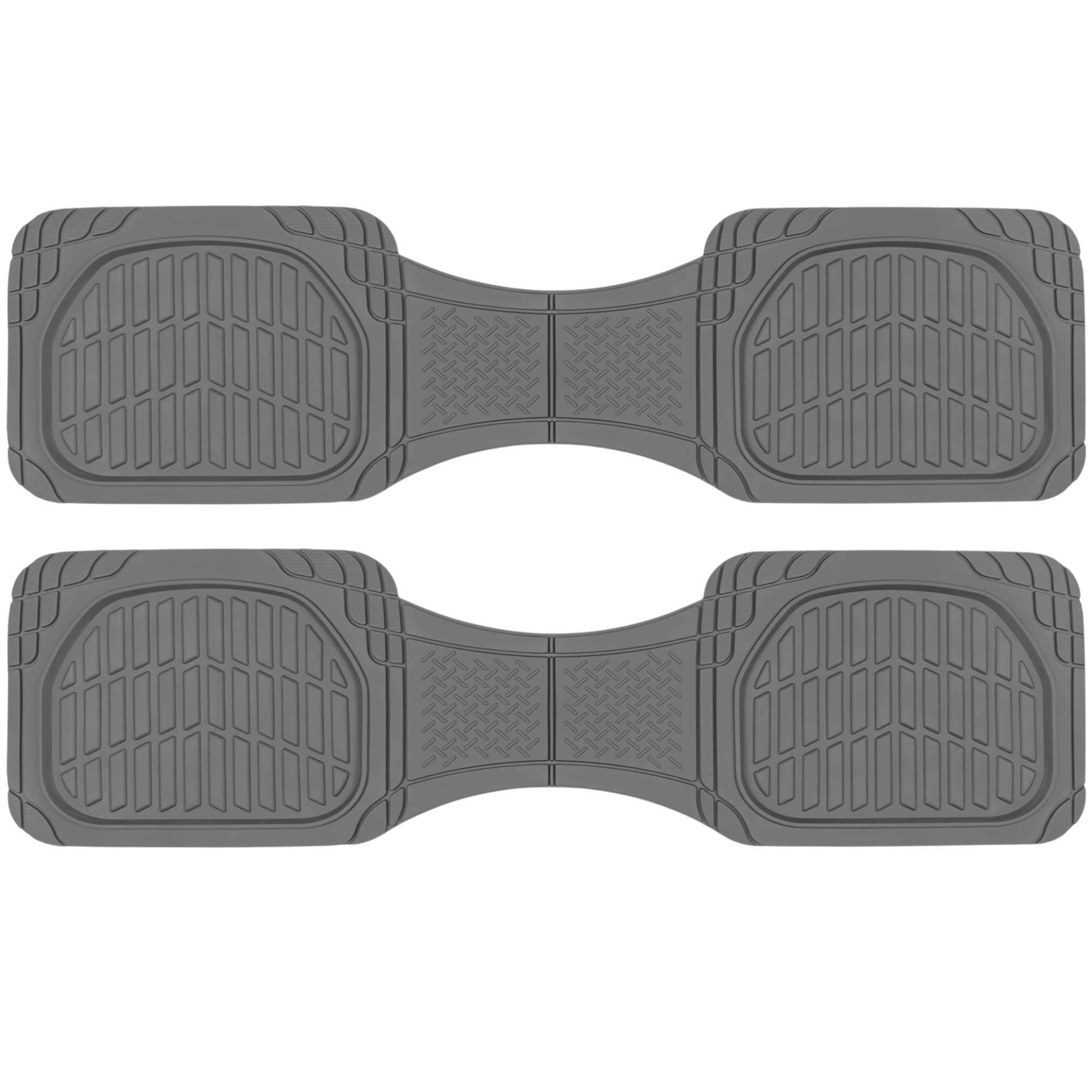 Motor Trend Premium FlexTough Deep Dish Rear Rubber Floor Mat Liners Heavy Duty All-Weather Universal Fit Trim-to-Fit Floor