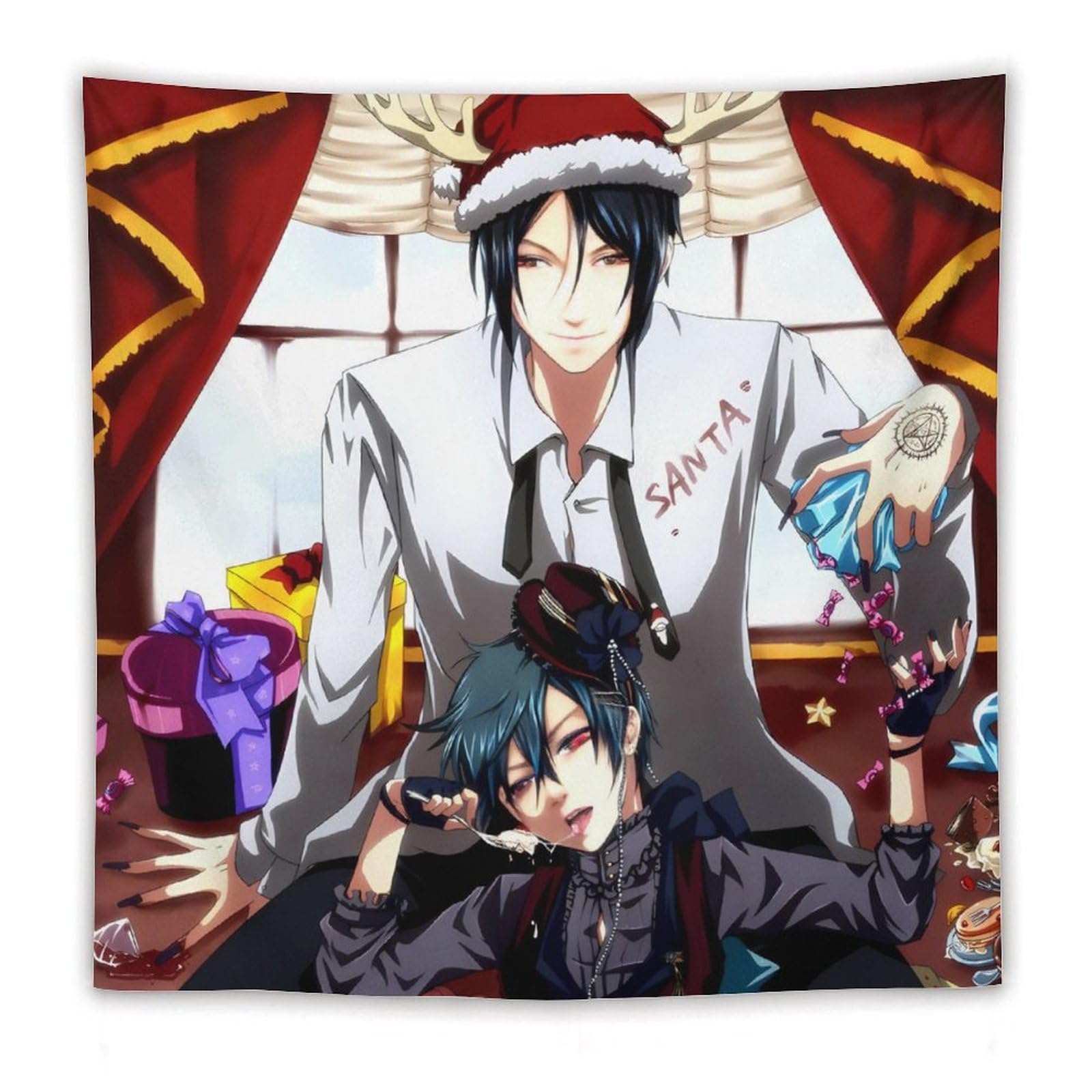 Amazon.co.jp: タペストリー 大判 黒執事 シエル セバスチャン アニメ