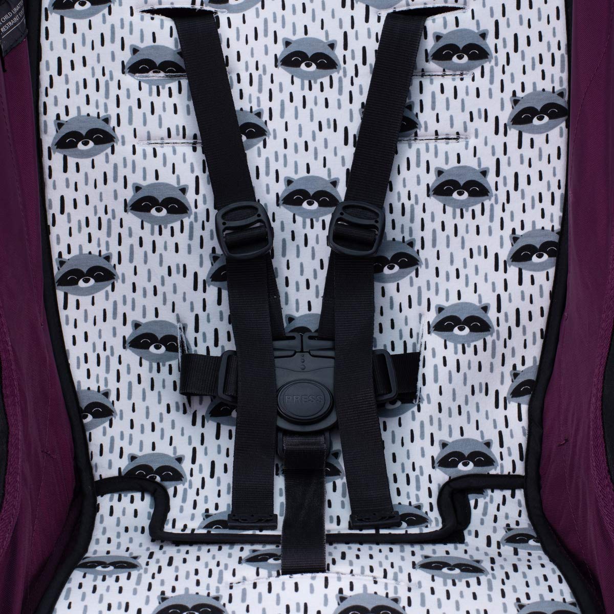 JYOKO KIDS Materassino per passeggino compatibile con Joolz y Baby Jogger City Mini, City mini GT2, City Mini Zip, City Mini Tour Y Joolz. Realizzato al 100% in cotone (Raccoon)