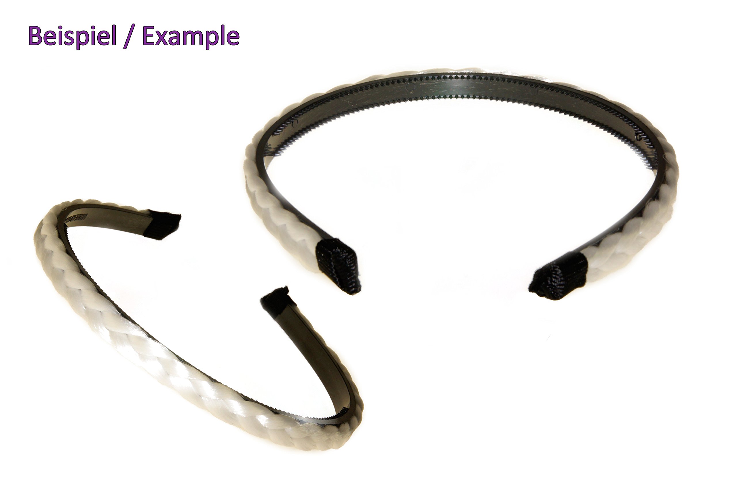 BOBIYA 5 ciocche di capelli sintetici intrecciati, fascia classica spessa e larga treccia elastica per capelli per donne e ragazze, accessorio di bellezza (evidenziato