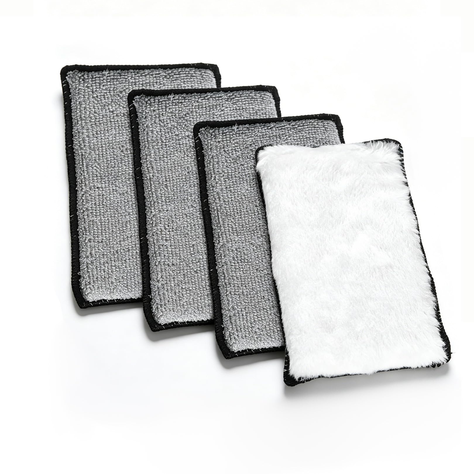4 Pcs Car Sponge Scrub Pads Car Detailing Double Sided Car Cleaning Sponges for Interior Reusable Car Detailing Interior Scrub Pad Microfiber Scrubber for Leather Vinyl Upholstery Plastic