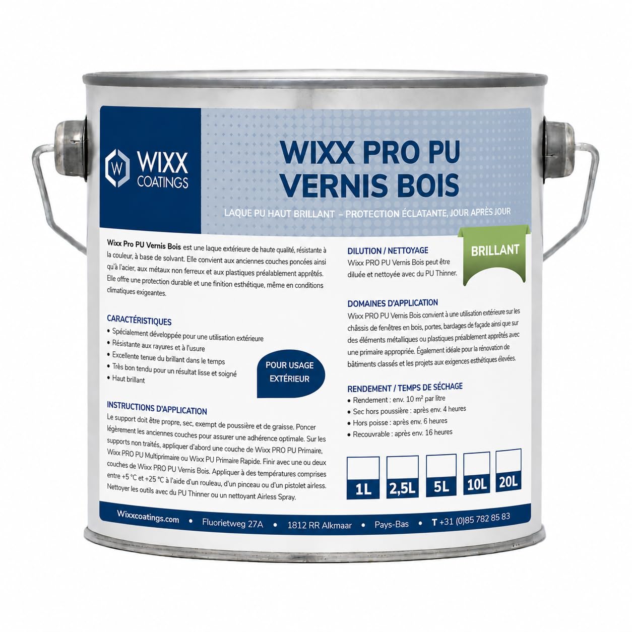 Wixx PRO PU Holzlack Glänzend - Denkmalgrün - 5L
