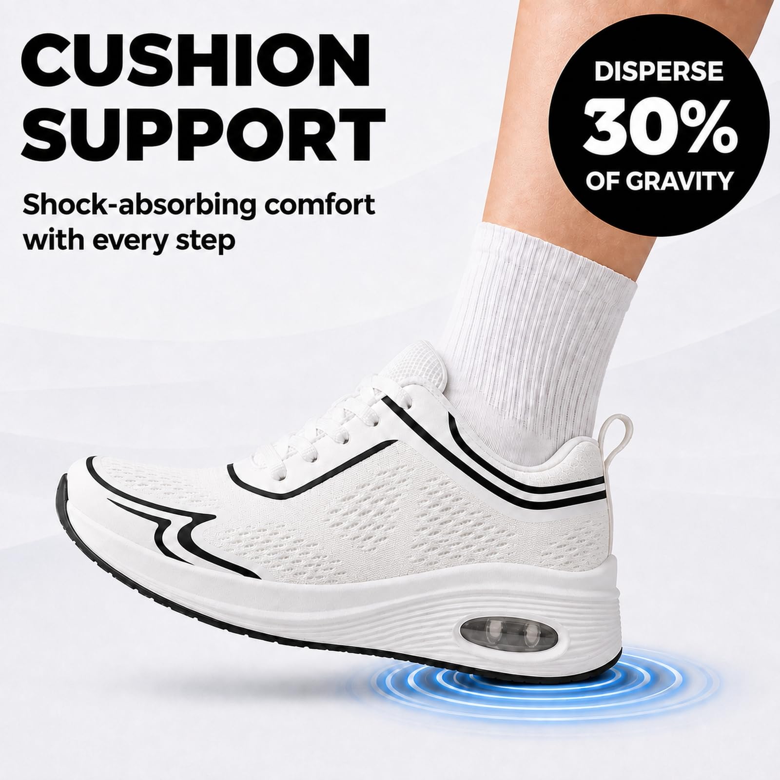 Scarpe Donna Sneakers Punta spaziosa Cuscino Aria Leggere