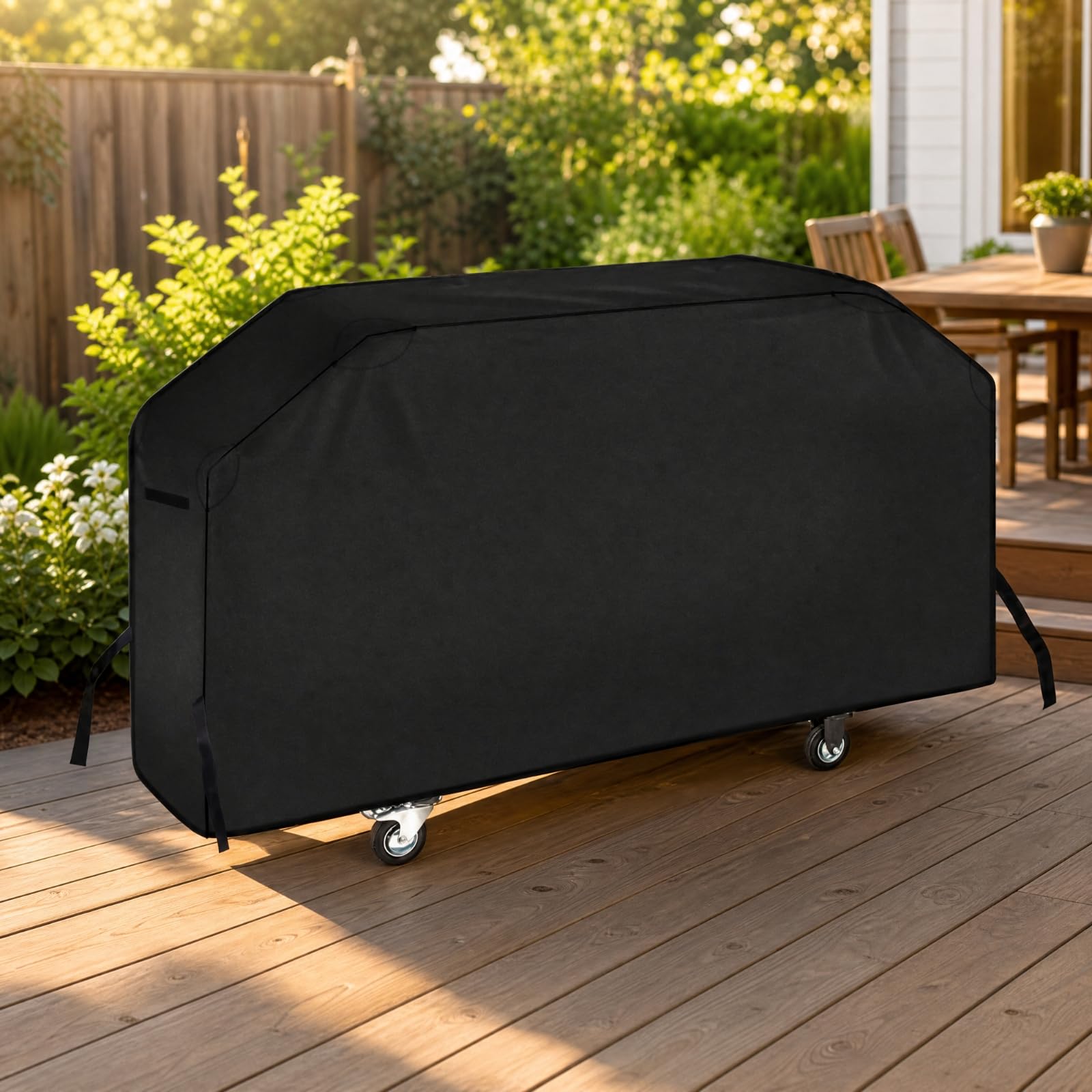 LOVIVER Copertura per Barbecue in Tessuto Oxford 600D Antipolvere Copri Barbecue Antistrappo Copri Griglia per Terrazza