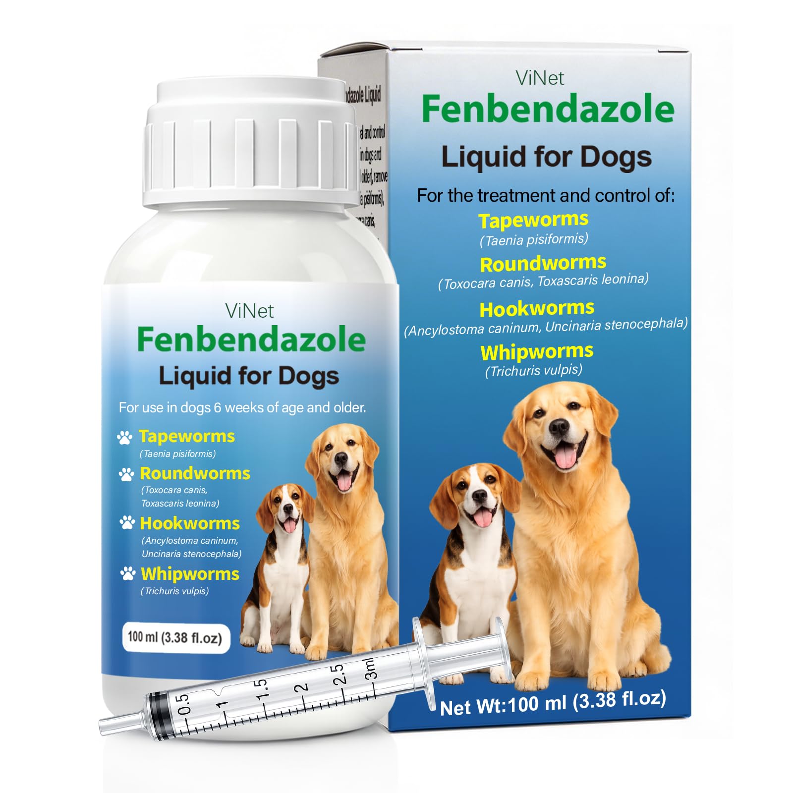 ViNet Broad Spectrum Liquid Dewormer for Dogs