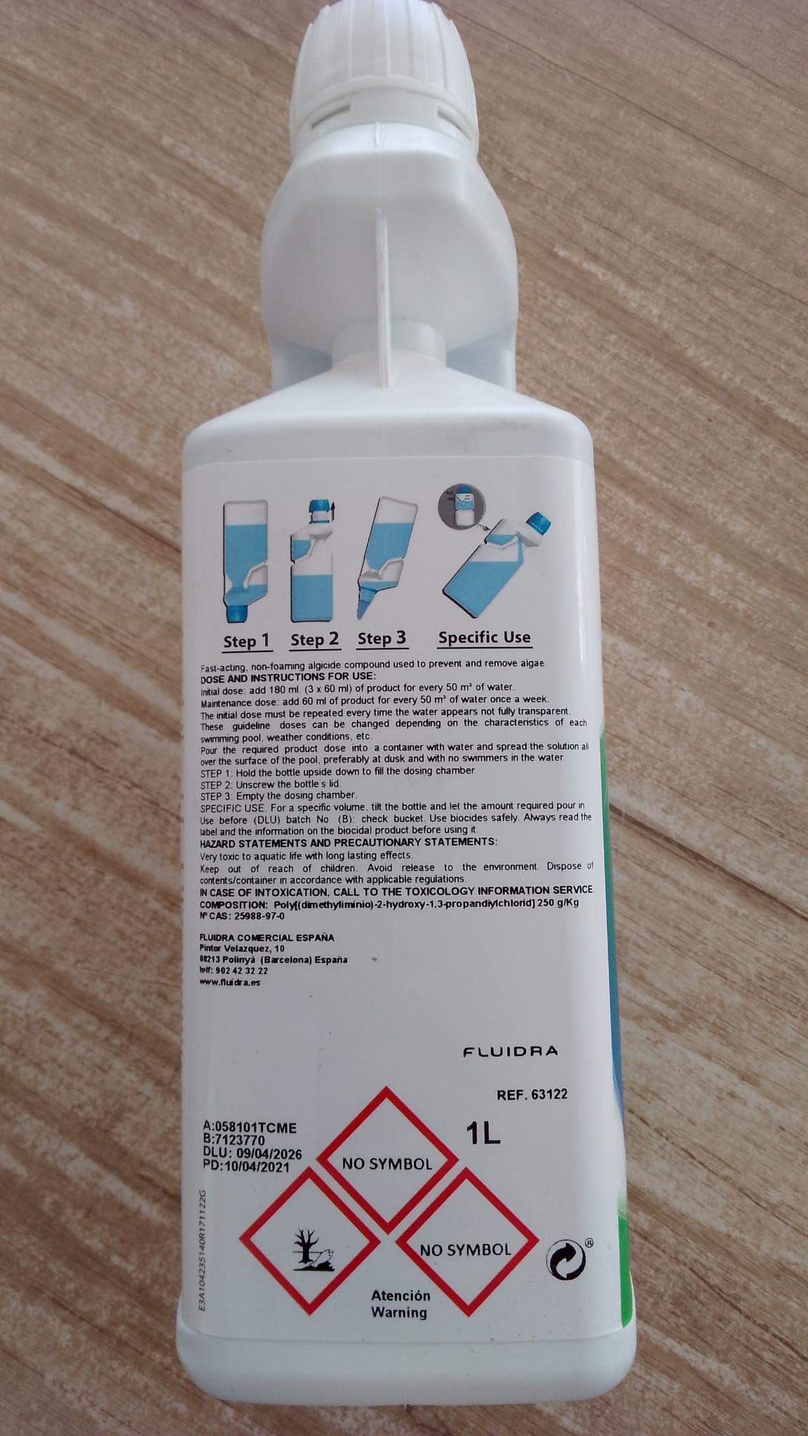 FLUIDRA Correctores de pH para Piscinas de la Marca Modelo CTX 530C 1LT ALGASTOP Ultra Power