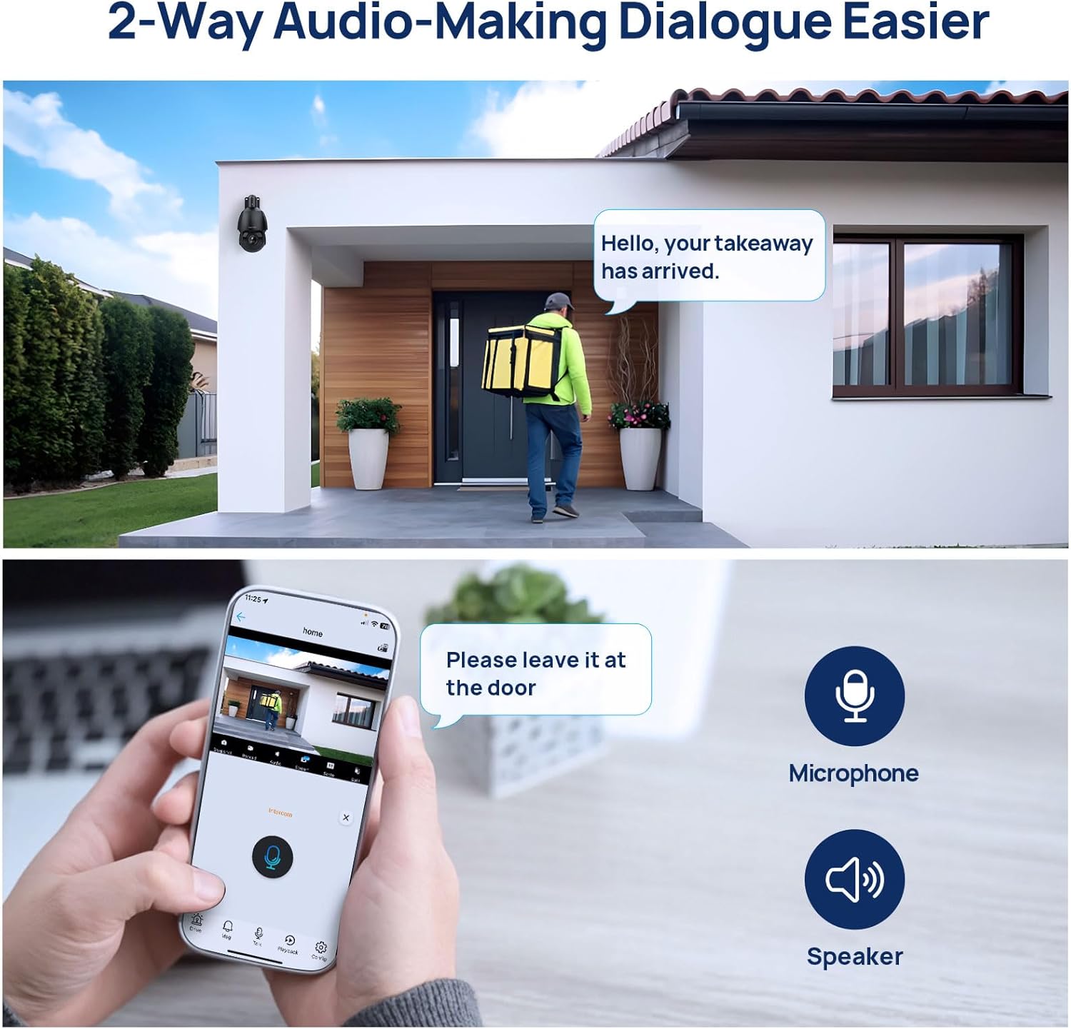 VIKVIZ 5MP PTZ IP PoE Camera flexible recording options