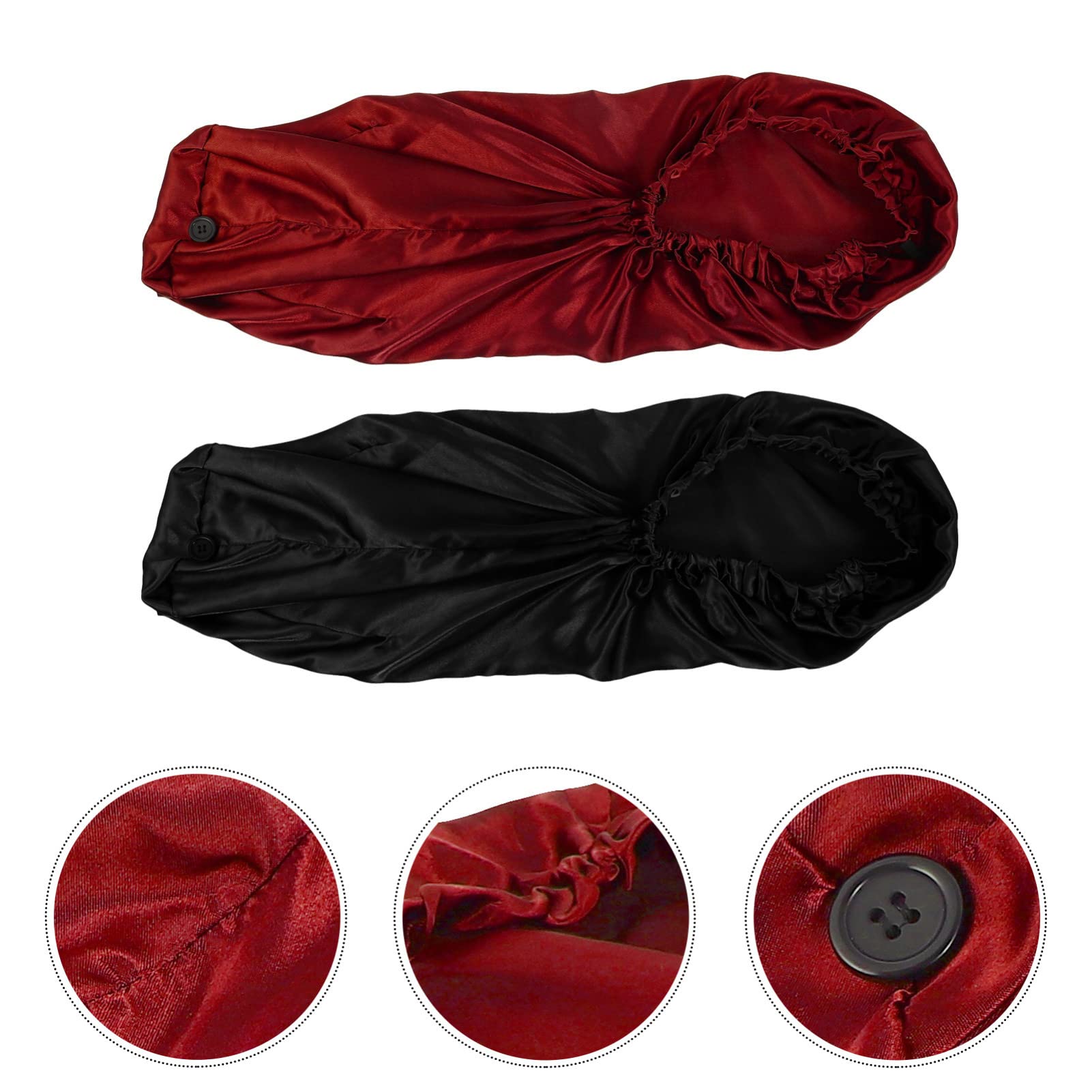 FRCOLOR 6 Pz Berretto Da Notte Lungo Con Fibbia Cappelli Da Donna Cuffia a Treccia Cuffie Da Per Donna Berretto Con Trecce Elastiche Domestico Raso Raperonzolo Mancare