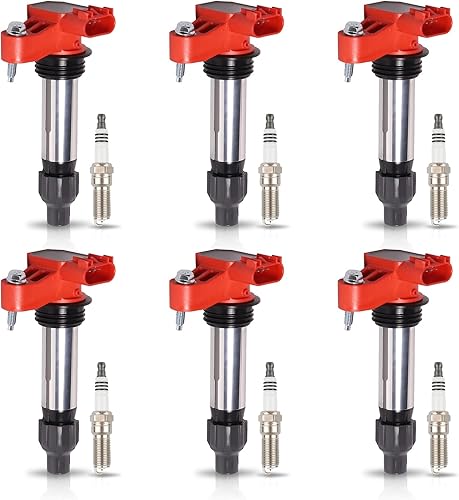 Miniatura 9 de ENA Paquete de 6 bobinas de encendido UF569 azul con 6 bujías de iridio 3.6 V6 compatibles con Buick Chevy Cadillac Allure Enclave ATS CTS SRX STS