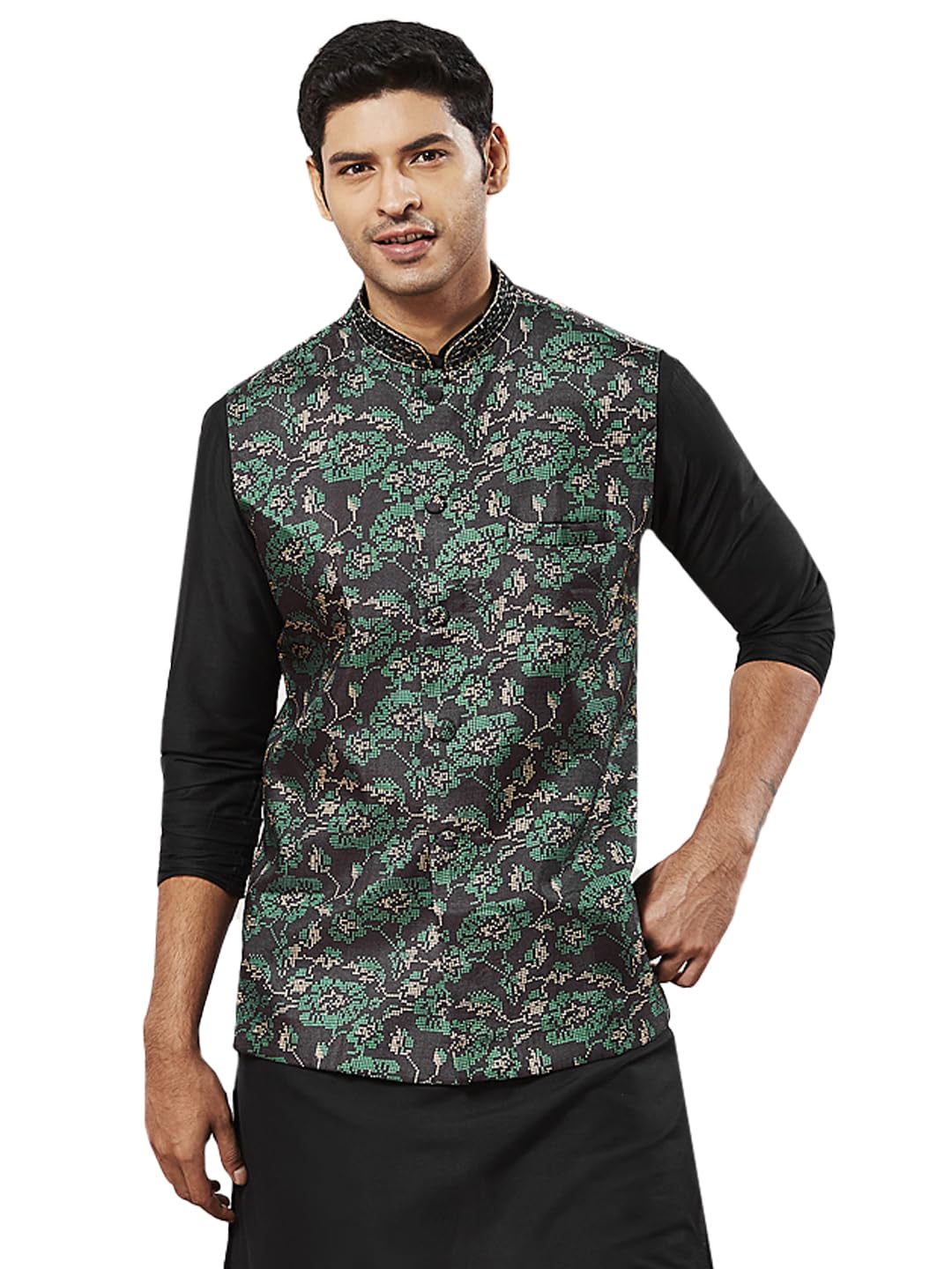 vastramay Men's Jacket - Allover Printed Nehru Jacket For Men.-picture-48