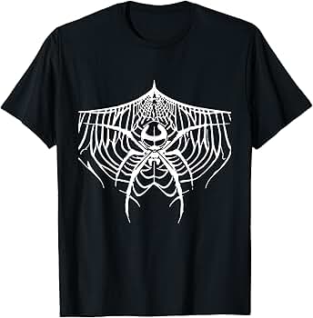 HWY×US/Big Spider Web L/S T-Shirt Halloween Giant House Spider Spider Web All Over Dark
