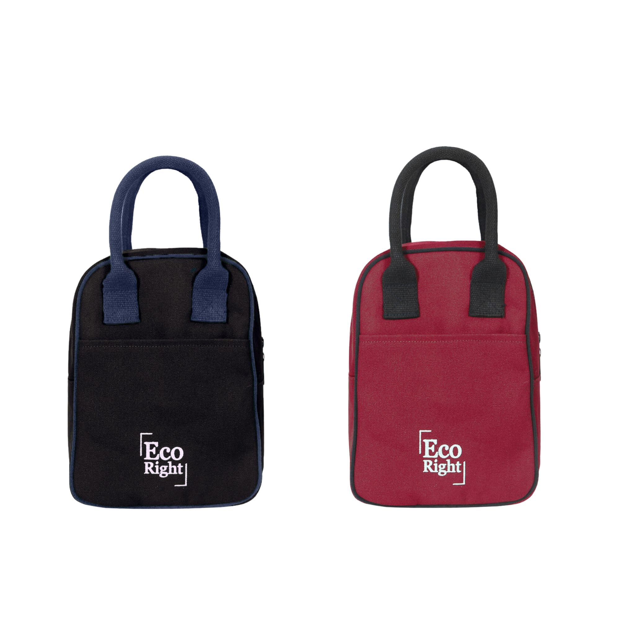 Eco Right Lunch Bags for Office Women & Men, Insulated Lunch Bag for Kids, Tiffin Bag with Bottle Holder, Carry Handle & Pocket