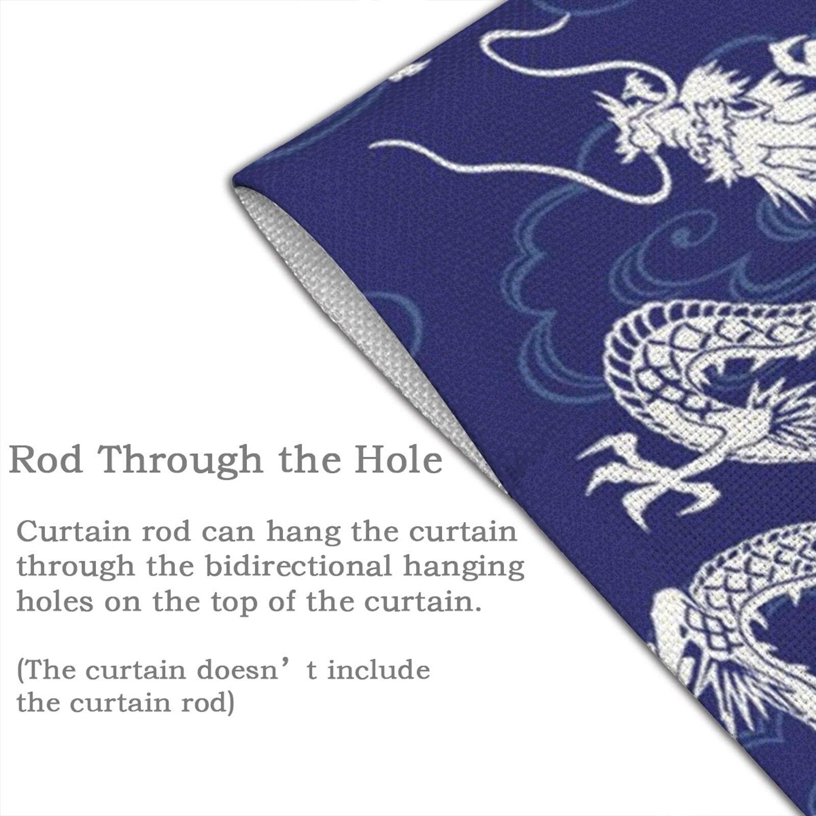Amazon｜のれん 藍染 龍 竜 おしゃれ 目隠し ロング 間仕切り 暖簾