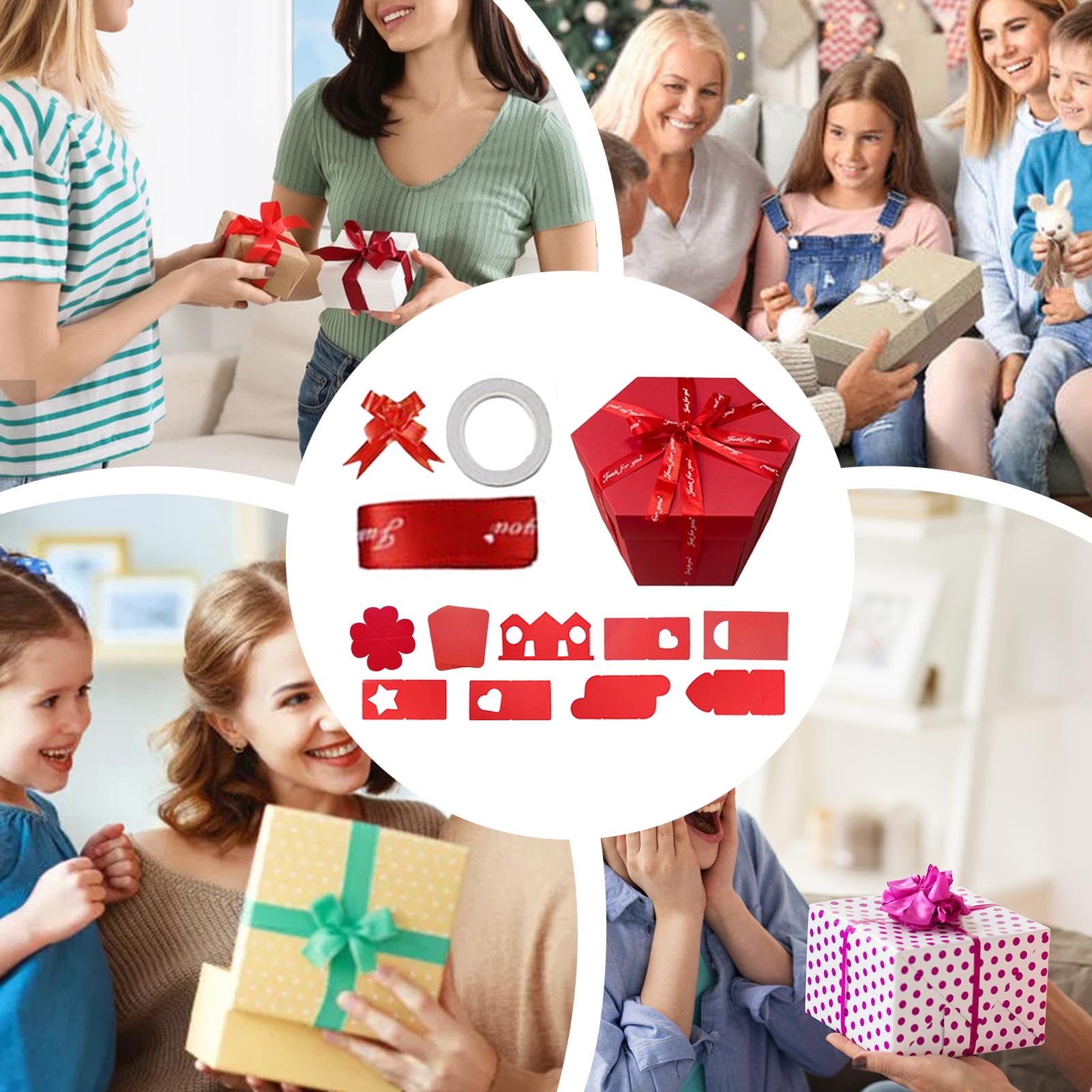Handgefertigte Fotoalbumbox – 8 Schichten wiederverwendbare Urlaubs-Verpackungsmaterialien – Liebesbox Fotoalbum | Eltern, Studenten, Geburtstag, Hochzeit, Babyparty, Verlobung, Weihnachten