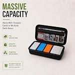 ALKOO Prime 900+ Case de transport de cartes de trading - Coque dure TCG Sac de rangement de voyage avec les séparateurs & Serre-épaule - Prises 900+ Cartes à manches ou boîtes de pont - Compatible avec MTG & Cartes de sport