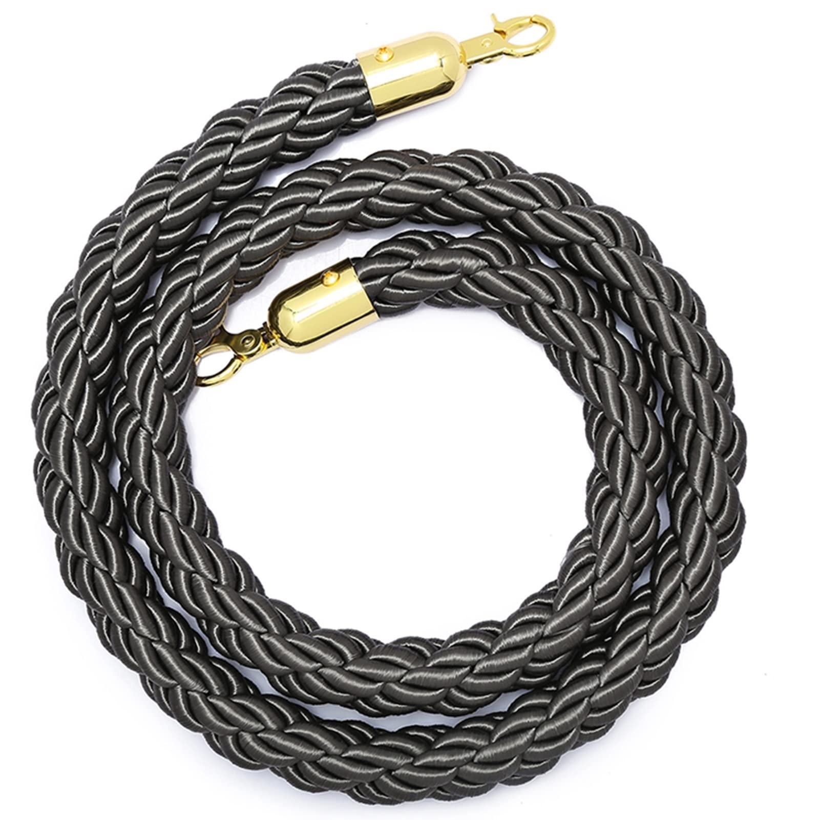 ZBBGTJK Crowd Control Rope with den Hooks 8.2ft Braided Hemp Queue Ber Stanchion Rope for Line Management and Event Security 2.5m Length