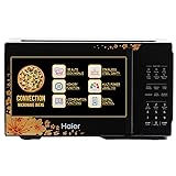 Haier 22L Convection Microwave Oven, 205 Auto cook Menus, 10 Power Levels, 4 Combination Cooking, Multistage Cooking, Auto Defrost, Child Lock (HIL22ECCFSD, Black)