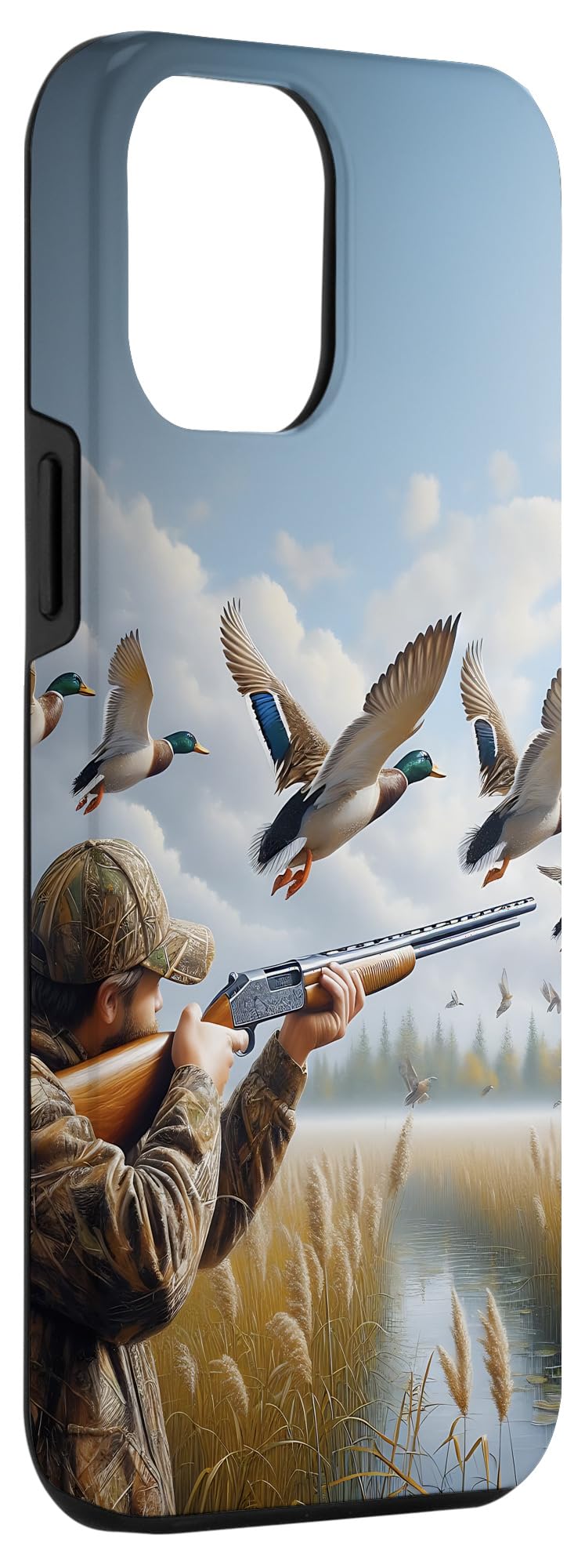 Duck Hunter Men Illustration Hunting Case for iPhone 12 Pro Max - Image 3