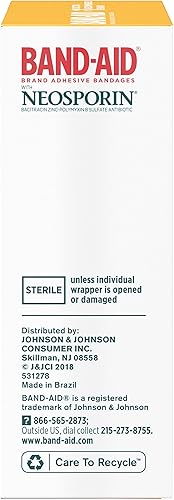 Miniatura 8 de Band-Aid Vendajes de marca con ungüento antibiótico de neosporina, tamaños surtidos, 20 unidades (paquete de 6)