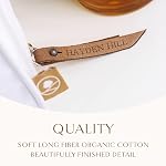 Hayden Hill Luxury Organic Cotton Sweater Storage Bag For Cashmere 18 Inch | Fits 6 Fine Knits, Breathable, Moth Proof, Garment Storage Bag For Cashmere, Zippered, Certified Carbon Neutral, White
