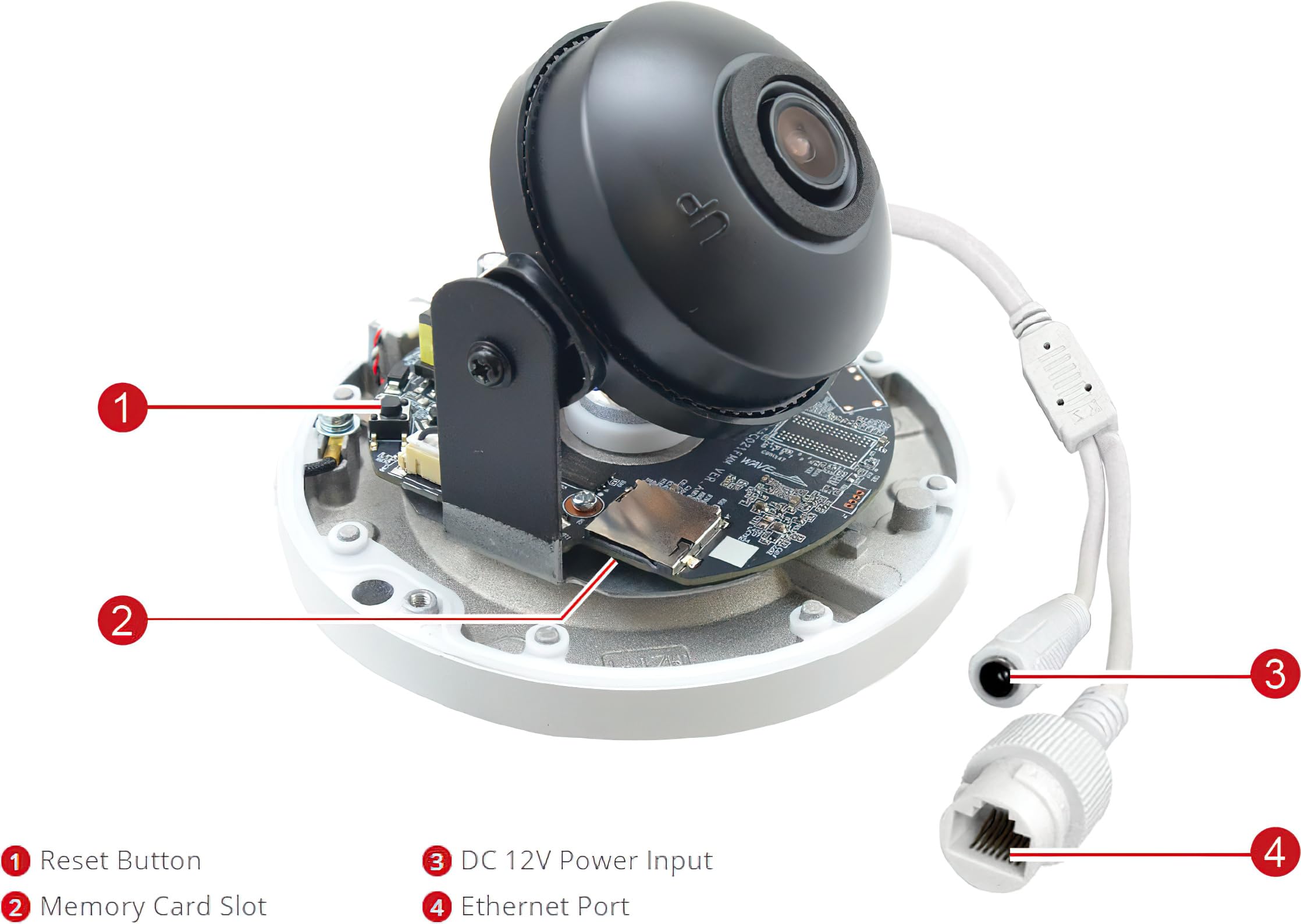 ACTi Z714 Outdoor Mini Dome Camera, White; WDR; SLLS; Fixed Lens; 8MP 1/2.7