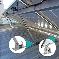 Vista 5 de Panel solar ajustable Soporte de montaje de inclinación Base de montaje en panel solar Soporte de techo Ángulo de inclinación 10° -60° Soporte