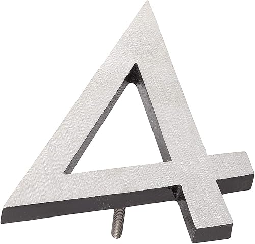Miniatura 73 de Montague Metal Products MHN-06-F-RB1-9 Números de casa de dirección flotantes modernos de aluminio cepillado sólido, 6 pulgadas, bronce romano Negro