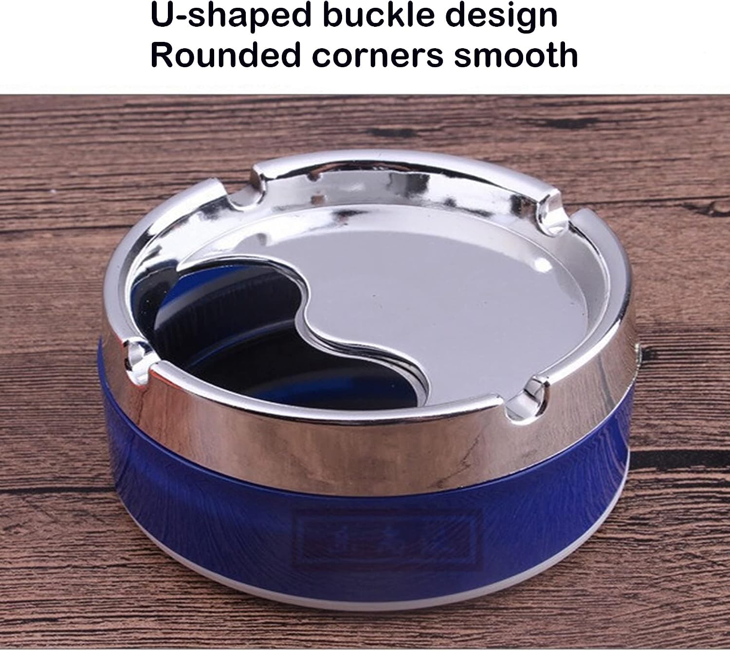 Navjai Round Cigarette Ashtray with Spinning Tray Plastic Multifunctional Portable Cigarette Ashtray with Lids Windproof Desktop Smoking Ash Tray for Home Office Car Décor 3