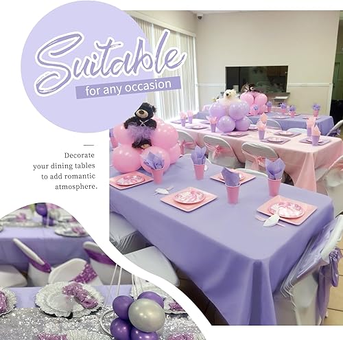 Miniatura 366 de Paquete de 8 manteles redondos blancos de 90 pulgadas, manteles redondos de poliéster lavables para mesa de tela decorativa resistente a