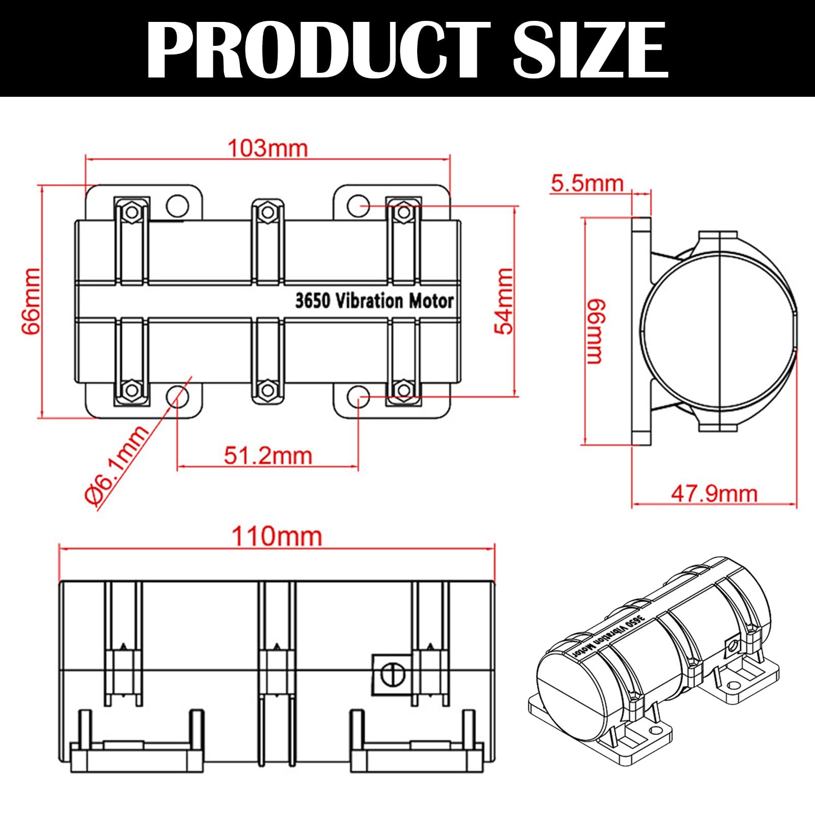 DC 24V Motore Di Vibrazione, Mini Motore Di Vibrazione 3800 Giri/Min Doppio Eccentrico Motore Di Vibrazione Per Massaggiatore Durevole In Plastica Vibratore Per Lettino E Sedia Da Massaggio