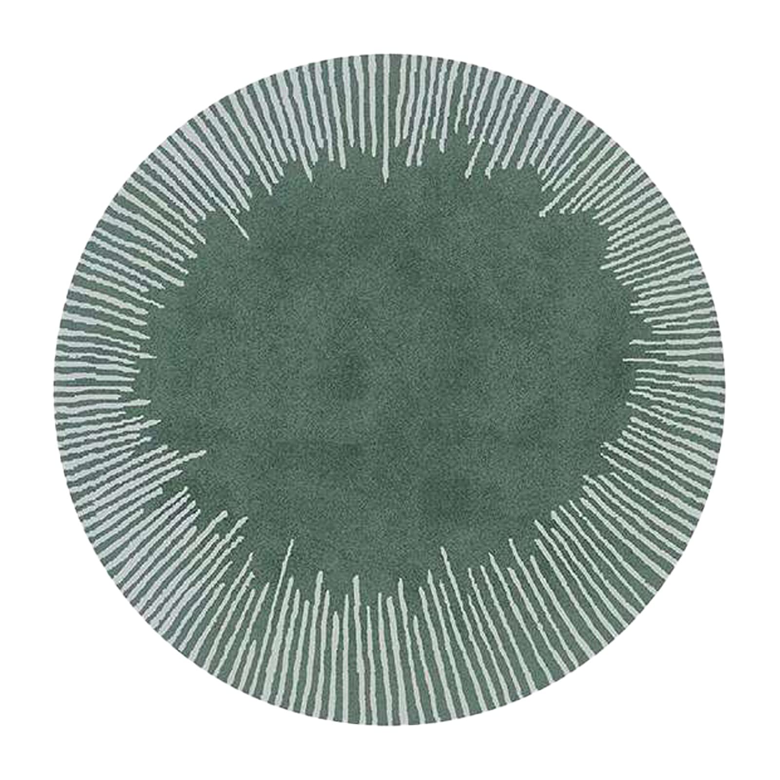 Modern Green Round Rugs 80cm 100cm 120cm 140cm 160cm 180cm 200cm Circular Carpet for Living Room Bedroom Large Small Computer Chair Mats Washable Non-slip Floor Mats ( Size : Diameter 200cm/6.5ft )